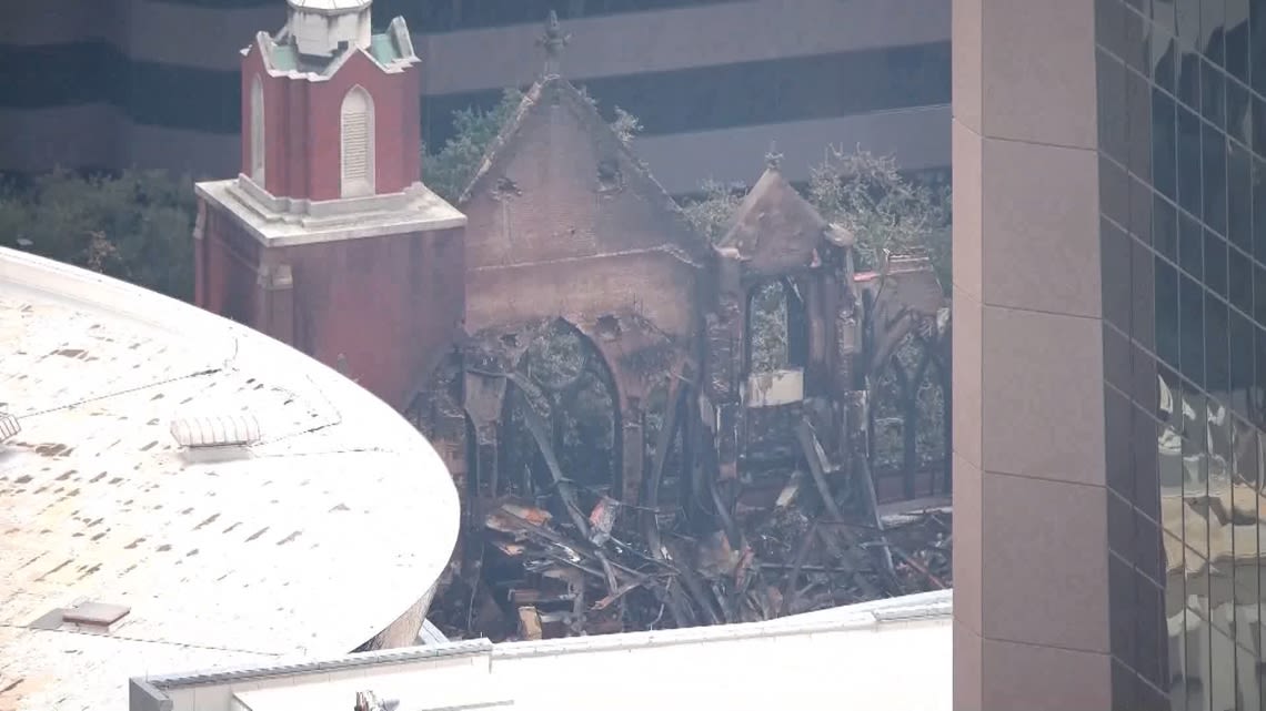 Downtown Dallas' First Baptist Church, decimated by fire, receives go-ahead from city to preserve remaining structure, pastor says