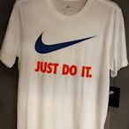 POMELO柚  Nike Just Do It Swoosh Tee 白 藍勾 短T BQ0593-100 男款