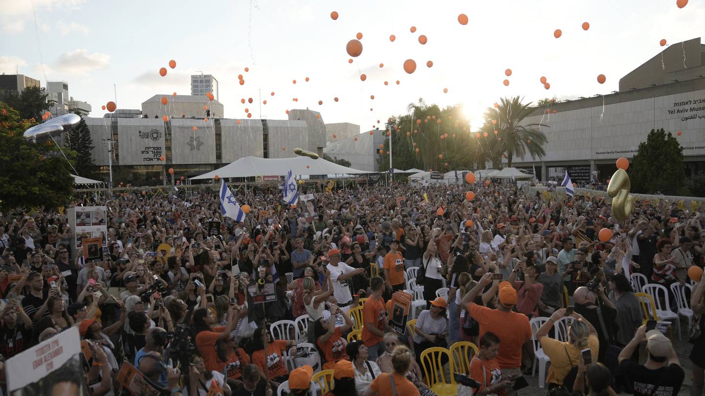 Hundreds in Israel mark the 5th birthday of a child held hostage in Gaza