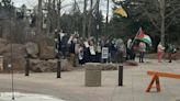 Group demonstrates at the University of Wyoming campus on Friday