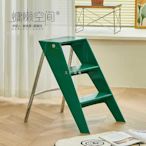 日式家用梯子透明亞克力便攜伸縮折疊梯多功能置物三步踏板人字梯