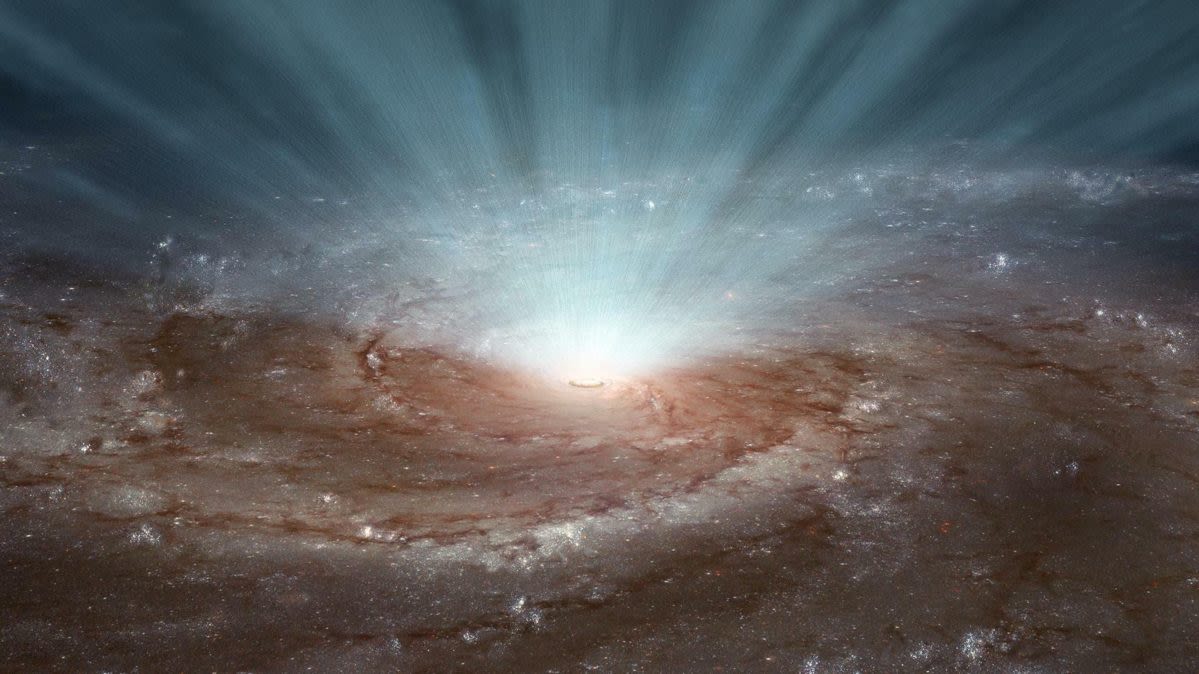 Scientists found a colossal black hole near the dawn of time