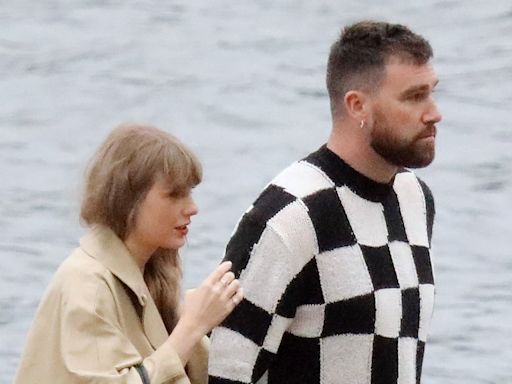 Taylor Swift and Travis Kelce Share a Kiss During Romantic Date in Lake Como