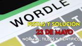 Wordle en español, científico y tildes para el reto de hoy 23 de mayo: pistas y solución