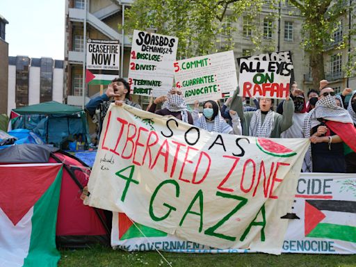 El gobierno británico trata de evitar unas protestas propalestinas como las de los campus de EEUU