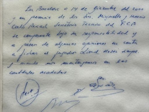 Lionel Messi's famed 'napkin-contract' sold for 1 million dollars in auction