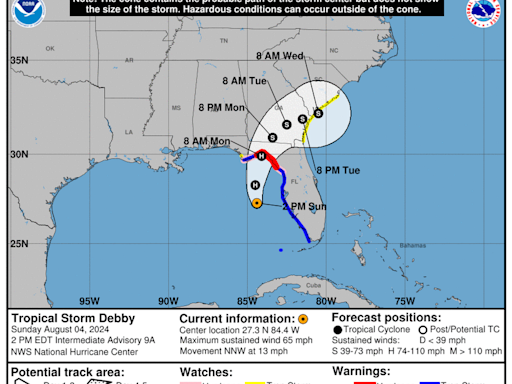 Sunday, Aug 04: Latest updates from the NHC on Tropical Storm Debby