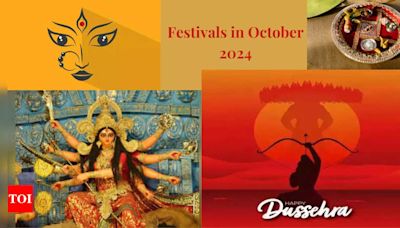 Festivals in October 2024: From Navratri, Dussehra to Diwali, check complete Festivals list here | - Times of India