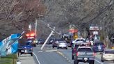 Wilton driver falls asleep; car snaps pole in Farmington