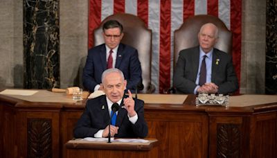 Netanyahu praises Trump in US congress speech boycotted by Democrats