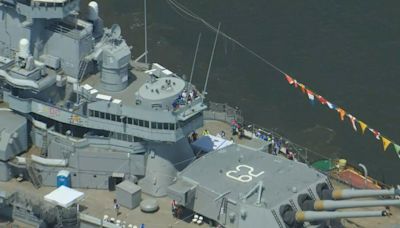 Battleship New Jersey heads back to Camden after months of maintenance