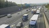 Driver 'advised to go to hospital' after car and lorry crash on M25