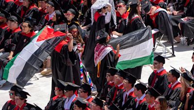 Campus protests over Israel-Hamas war scaled down during US commencement exercises