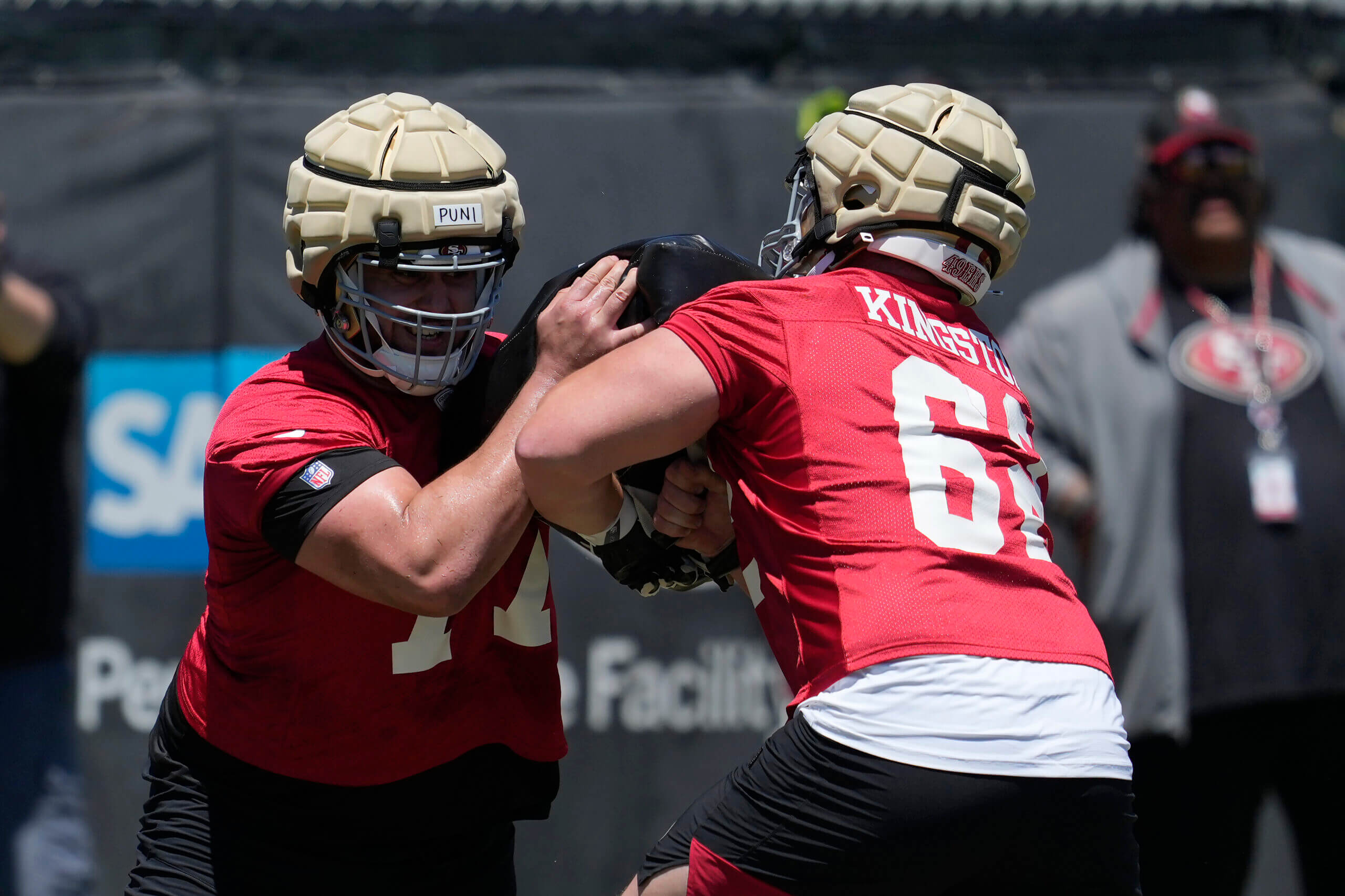 Dominick Puni, Jarrett Kingston and the 49ers' O-line focus on the short shuttle