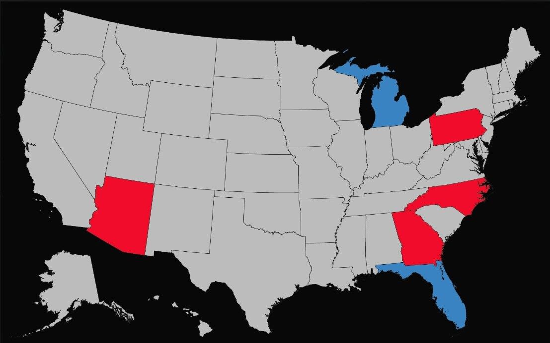 A guide to the 2024 swing states – and why they could be a problem for Biden