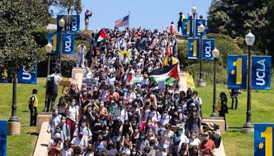 La Policía interviene en la protesta propalestina de California