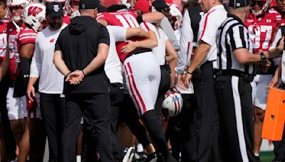 Wisconsin QB Tyler Van Dyke is knocked out of game with Alabama on the opening series