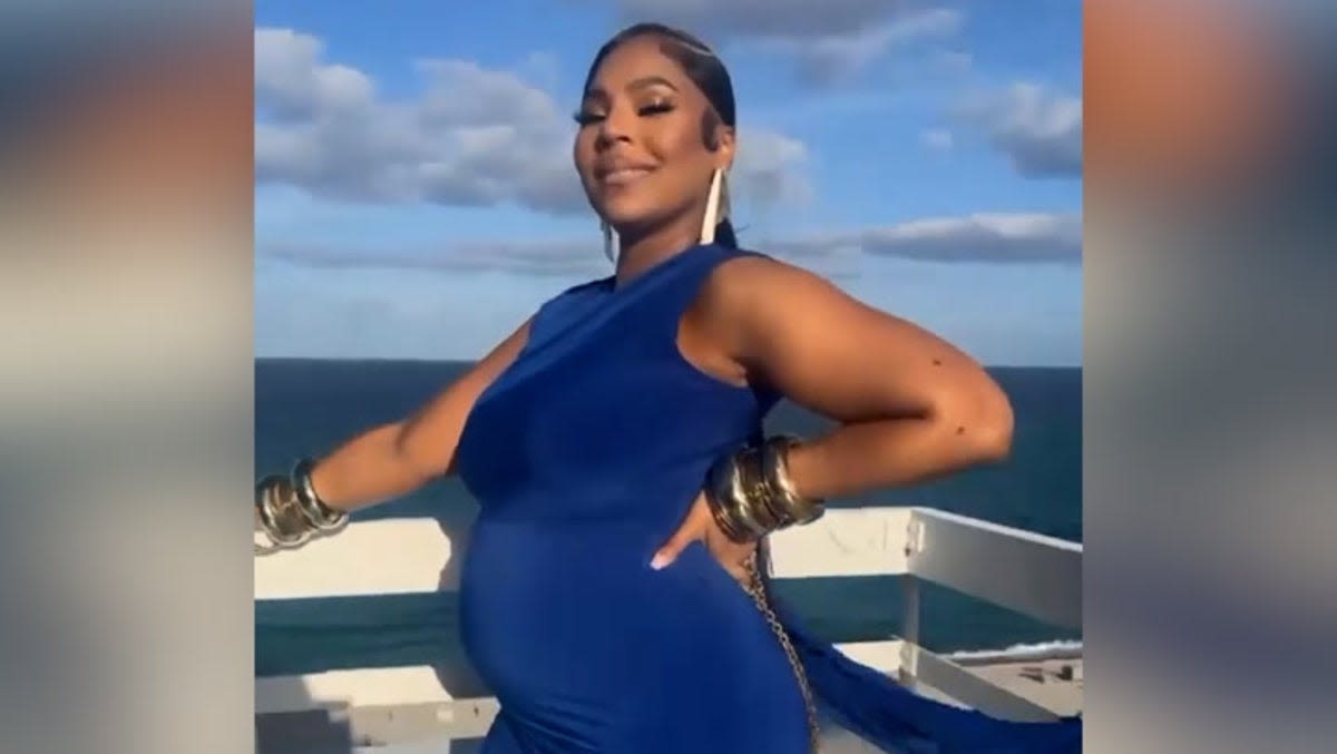 Ashanti shows off pregnancy bump with sweet video message to Nelly