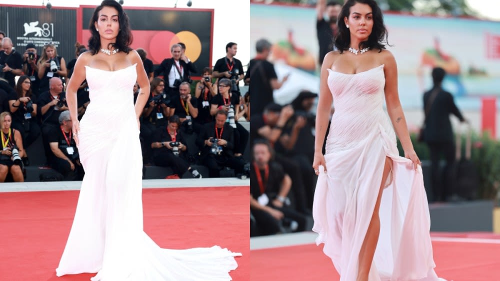 Georgina Rodríguez Makes an Ethereal Arrival in Oscar de la Renta Dress for ‘Diva E Donna’ Prize Ceremony at 2024 Venice Film Festival