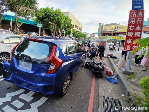 快訊／台南公園南路多輛汽機車追撞 4人受傷...現場大塞車