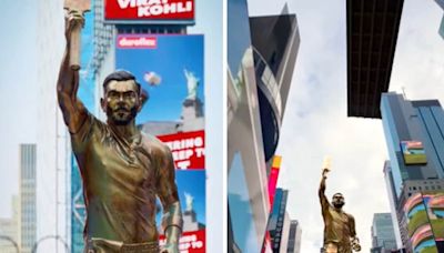 'GOAT On Streets': Life-Size Statue Of Virat Kohli Unveiled At New York's Times Square - News18