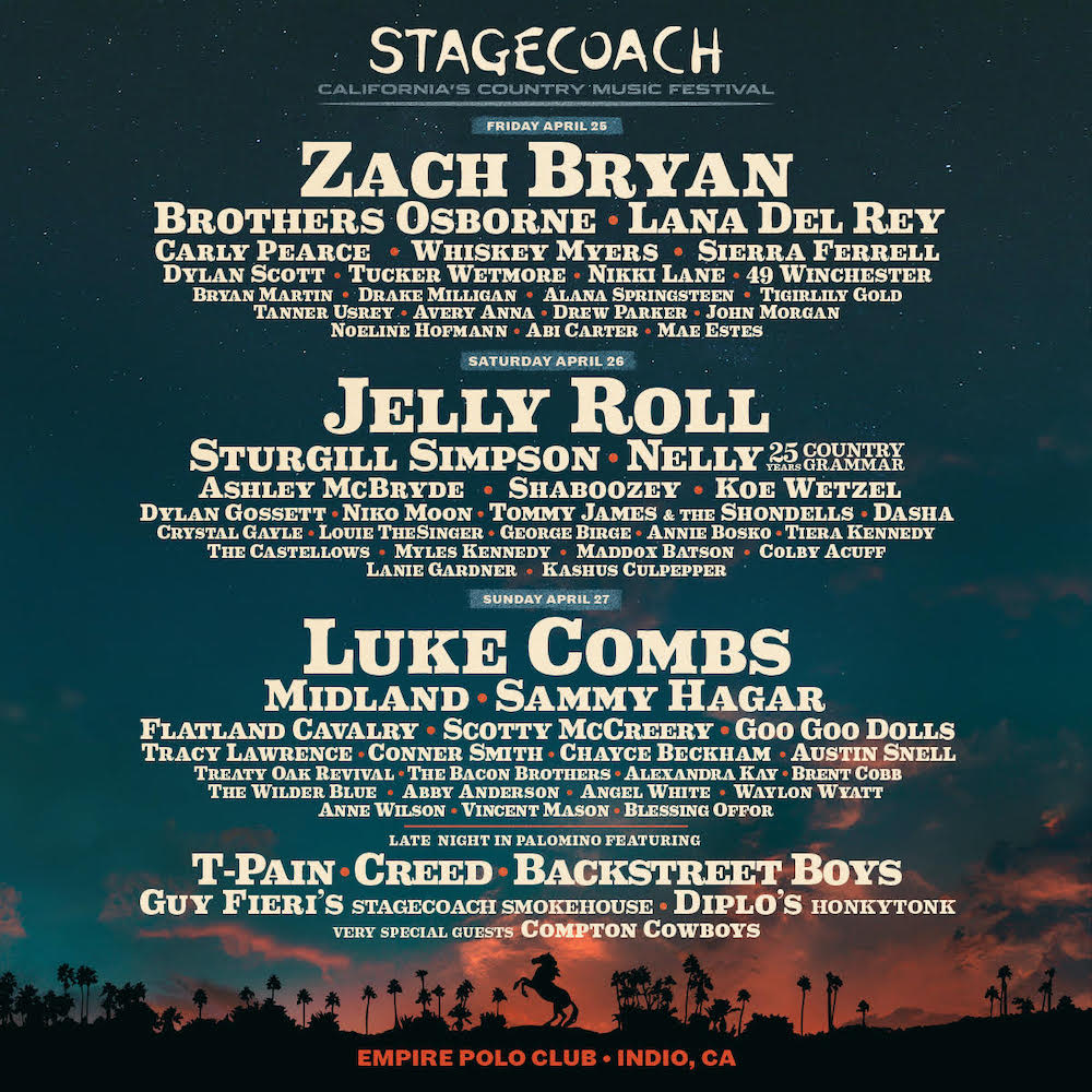 Country Festival Stagecoach Announces 2025 Lineup With Lana Del Rey, Nelly, T-Pain, Creed, Backstreet Boys, & Goo Goo Dolls