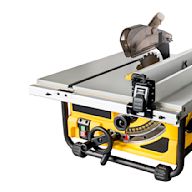 A stationary saw with a circular blade mounted on a table used for making straight cuts in wood, metal, or plastic. Popular for its accuracy and ability to make repeatable cuts. Commonly used in woodworking and construction.
