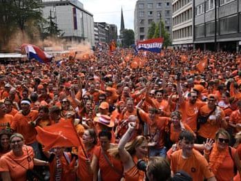 Euro 2024: riot police deployed at fan zone before Netherlands v England – as it happened