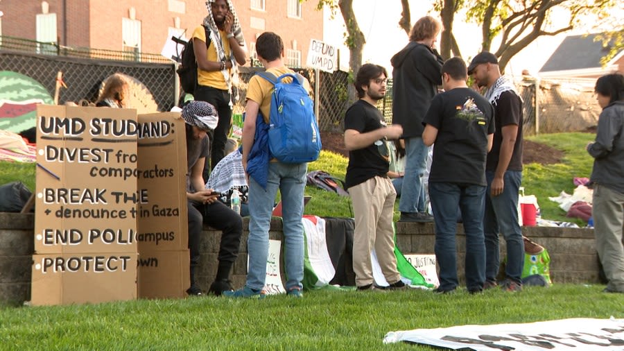 Students at George Washington University, Georgetown set up encampment in solidarity with Gaza