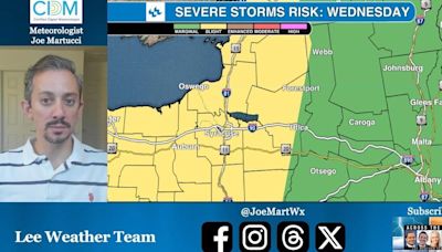 Severe weather and July-like heat forecast for Upstate NY the rest of Wednesday