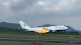 Plane forced to make emergency landing after engine catches fire mid-flight