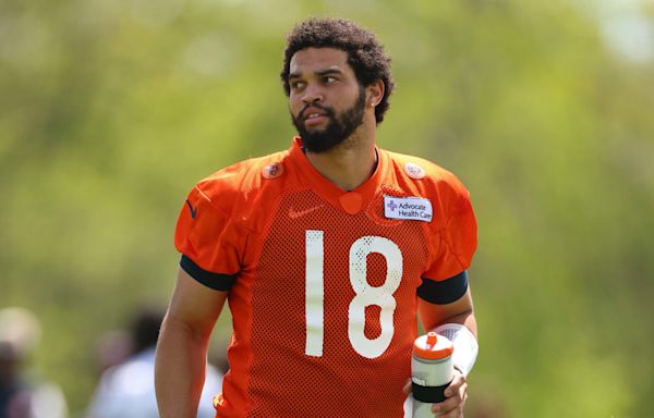 Caleb Williams Responds to Fan's Joke on Struggles During Bears Practice at OTAs