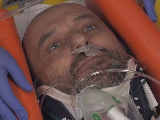 Channel 4 24 Hours in A&E: Motorcyclist crashes on track at speeds of 120mph