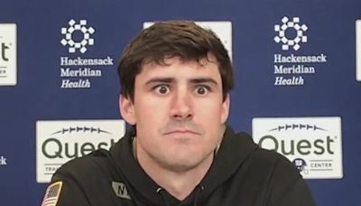 Daniel Jones confuses fans with 'intense' appearance at Giants press conference