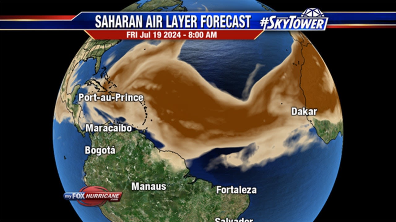 Florida to see 'dirty rain' as plume of Saharan dust layer arrives this weekend