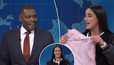 Caitlin Clark roasts Michael Che on ‘SNL’ ahead of 2024 WNBA Draft