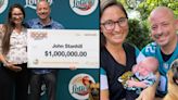 Couple wins $1 million lottery prize just weeks before their first child is born