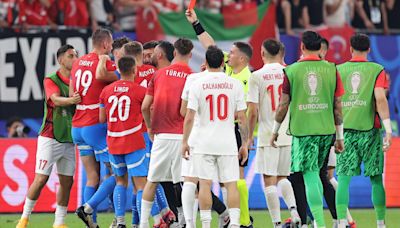 Unwanted Euro record set after brawl chaos at end of Turkey vs Czechia game