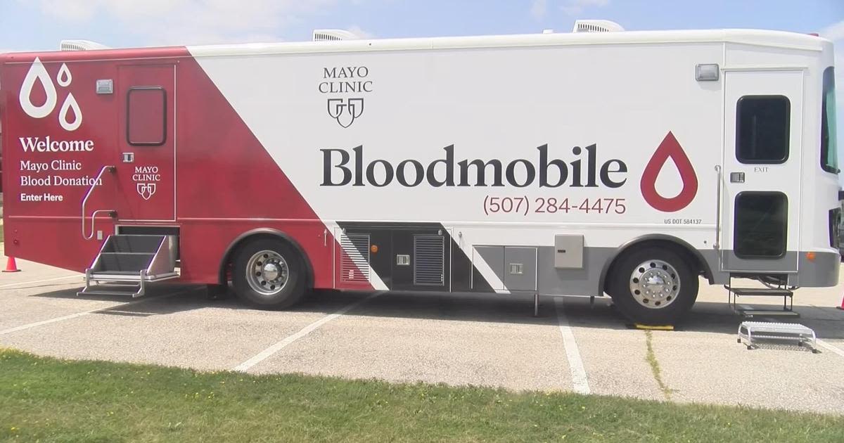 Mayo Clinic hosts blood mobile drives to get more blood for summer