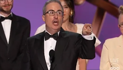 John Oliver Curses After Being Played Off Stage During Emmys While Paying Tribute to His Late Dog