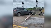 Driver falls asleep and crashes into railroad crossing gate in Merrick County, sheriff’s office says