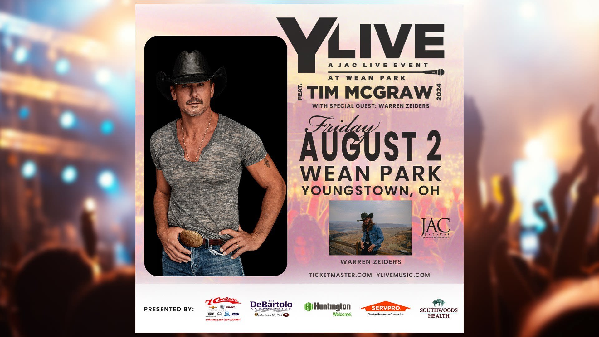 Pre-sale tickets for Y-Live 2024 ft. Tim McGraw now open, will go on sale to public tomorrow