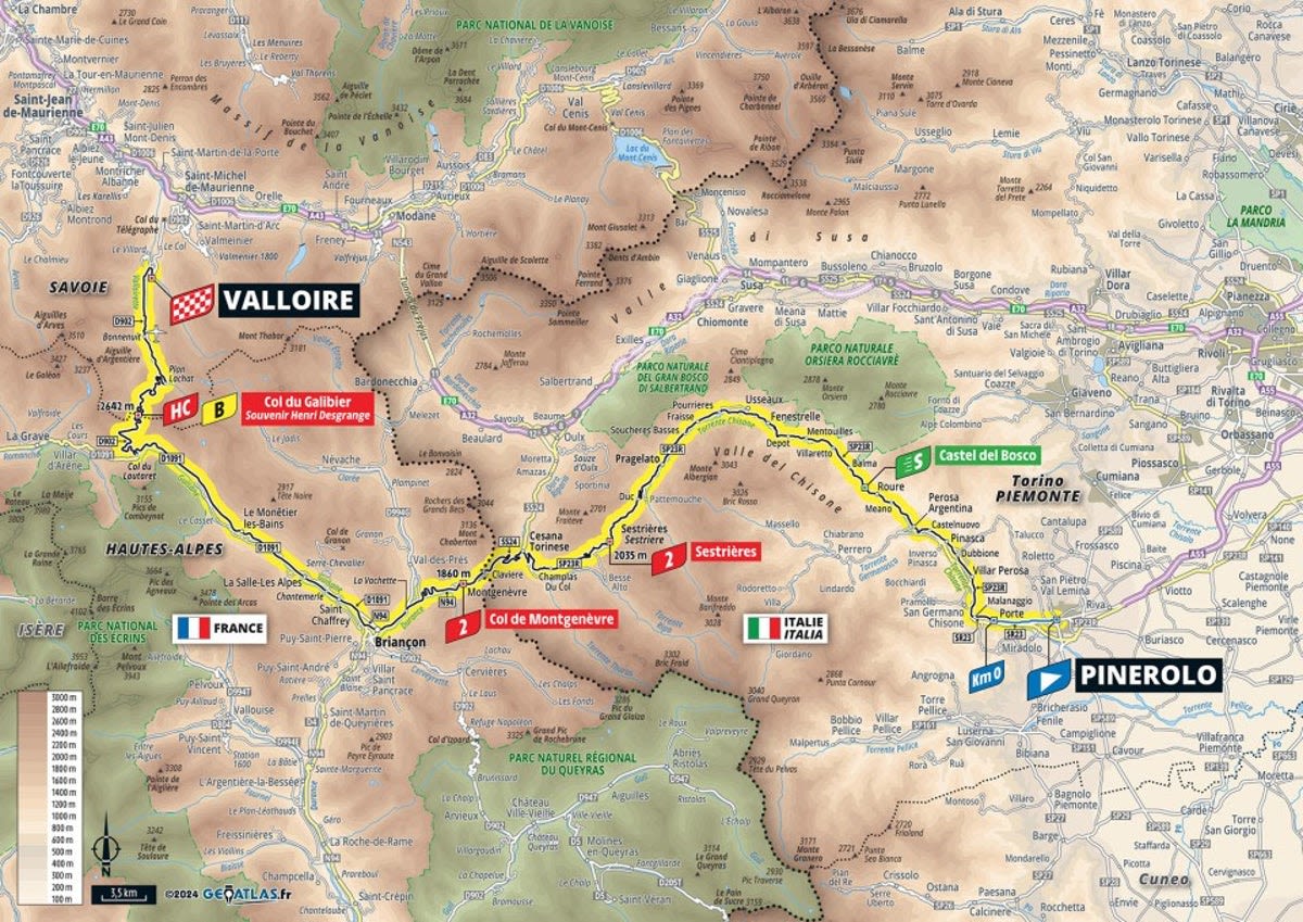 Tour de France 2024 stage 4 preview: Map and profile of 140km route as GC riders battle on Col du Galibier