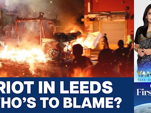 Riot Erupts in Leeds: Police Car Overturned & Bus Set Ablaze