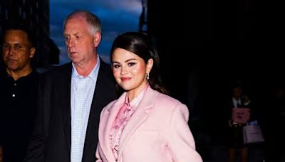 Selena Gomez's Head-to-Toe Pink Look Is Part Mad Men, Part Barbie