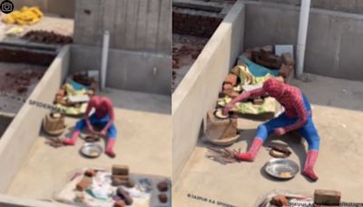 Watch: Video of Spider-Man making rotis on a terrace goes viral