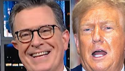 'This Is Where We Are': Stephen Colbert Spots Trump's Weirdest 'Party Trick' Yet