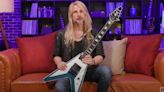 What’s this? A Gibson Custom Shop Richie Faulkner Flying V Custom in Pelham Blue, unveiled by the Judas Priest guitarist himself