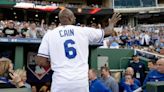 Photos: Lorenzo Cain retires with the Kansas City Royals in an emotional ceremony