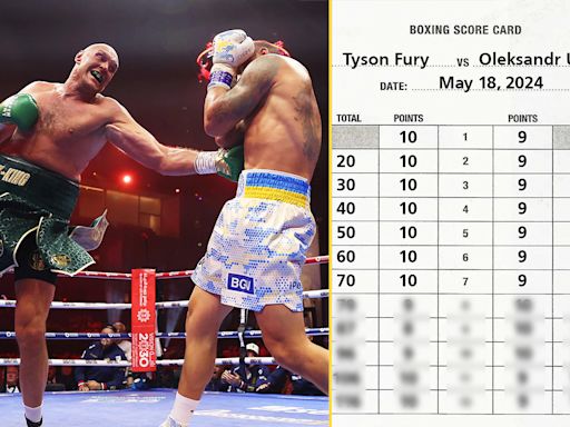 Tyson Fury reveals his scorecard for Oleksandr Usyk fight after watching it back